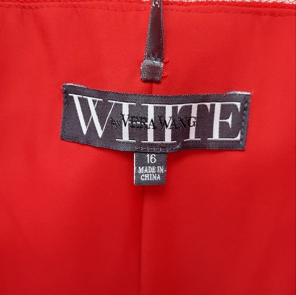 Women's Red Vera Wang Bridesmaid Formal Prom Dress Size 16 - Picture 5 of 5